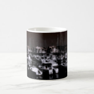 Night harbour digital effect of style "impression" coffee mug