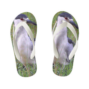 Night Heron in the Green Grass Kid's Jandals