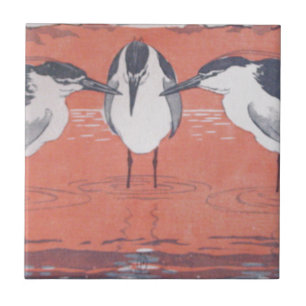 Night Herons by Otto Eckmann Tile