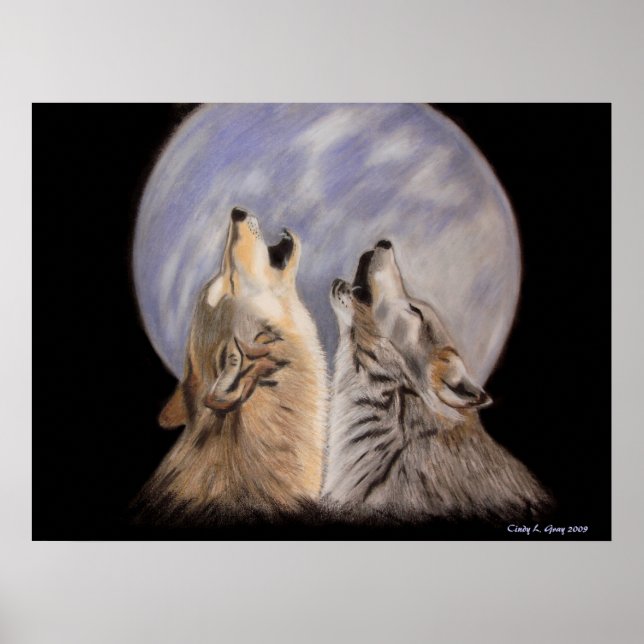 Night Howls (Wolves) Poster (Front)