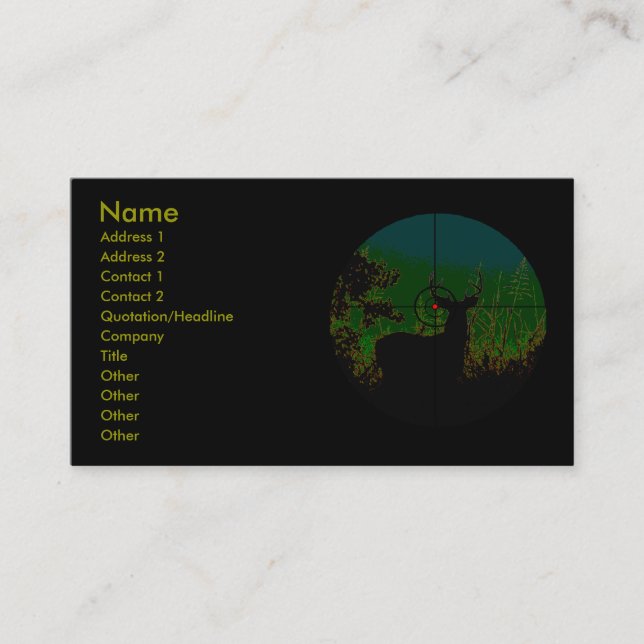 Night Hunter Business Card (Front)