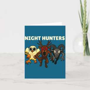 Night hunters. 99 nights owl deer ram in the card