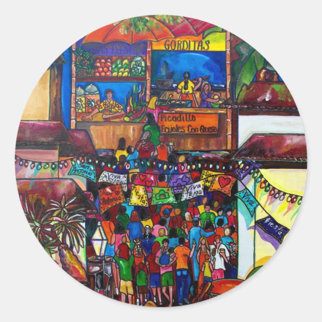 Night in old San Antonio Sticker (Front)