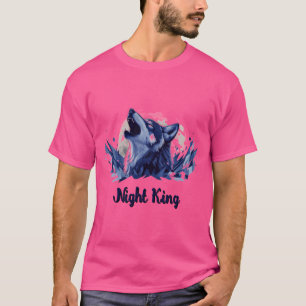 Night King - Howling Wolf with Moon T-Shirt