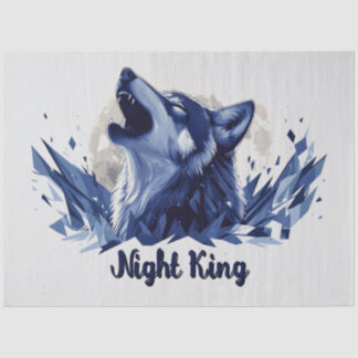 Night King - Howling Wolf with Moon Tissue Paper