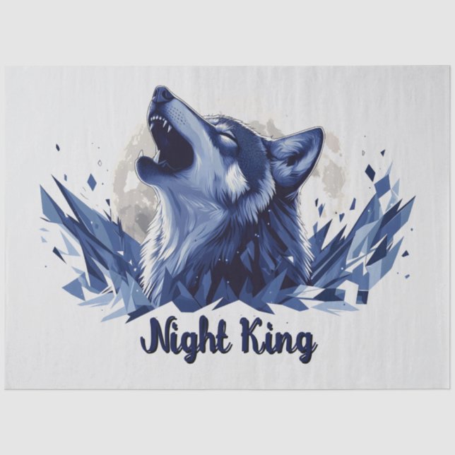 Night King - Howling Wolf with Moon Tissue Paper (Front)