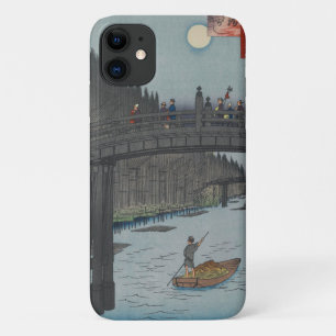 Night Kyobashi Bridge Vintage Ukiyo-e Japanese Art Case-Mate iPhone Case