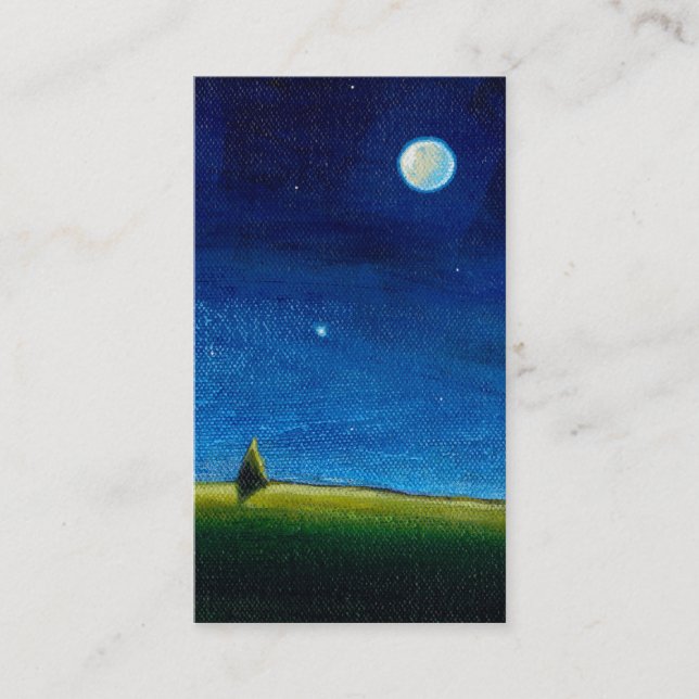 Night landscape art The Stars Are Calling, Colin Business Card (Front)