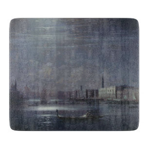 Night Landscape in Venice (Italian City) Cutting Board