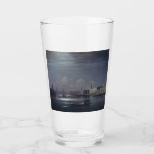 Night Landscape in Venice (Italian City) Glass