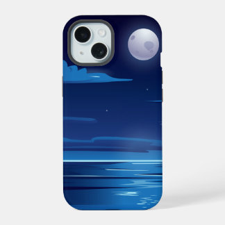 Night Landscape with Sea iPhone 15 Case