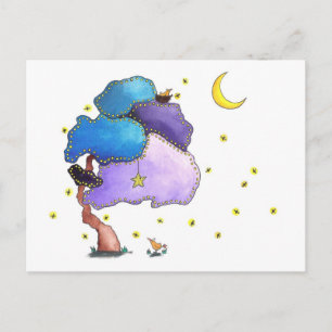 Night Lights, Blank Postcard