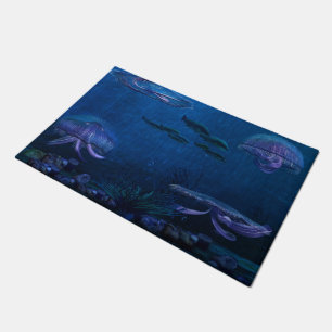 Night Lights Jellyfish Aquarium Doormat