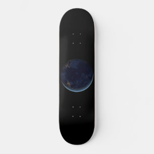 Night Lights on Planet Earth (Western Hemisphere) Skateboard
