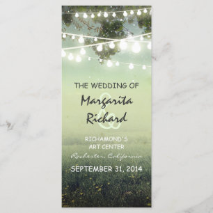 night lights wedding programs whimsical cards