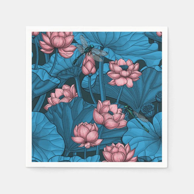 Night lotus garden napkin (Front)