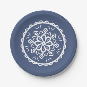 Night Mandala Paper Plate