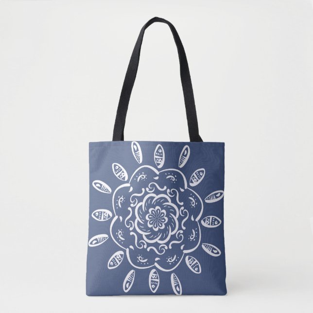 Night Mandala Tote Bag (Front)