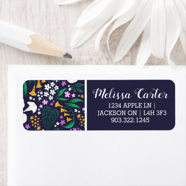 Night Moon Garden Floral Botanical Pattern (Insitu)