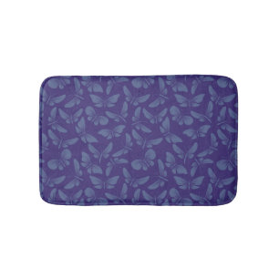 night moth butterflies background bath mat