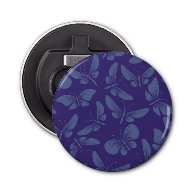 night moth butterflies background bottle opener (Front)