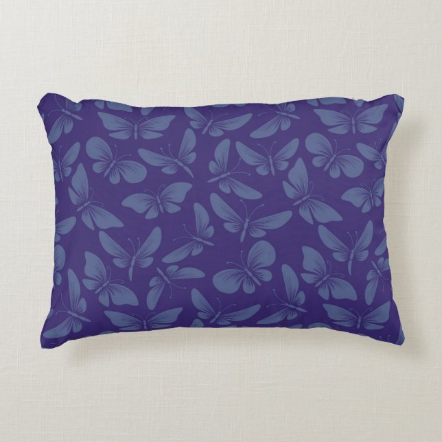 night moth butterflies background decorative cushion (Front)