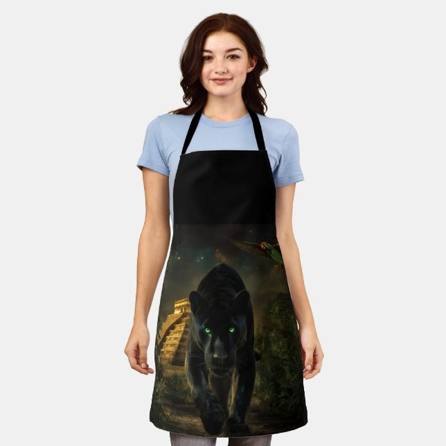 : Night Mysteries: Jaguar, Macaw, and Pyramid Apron (Worn)