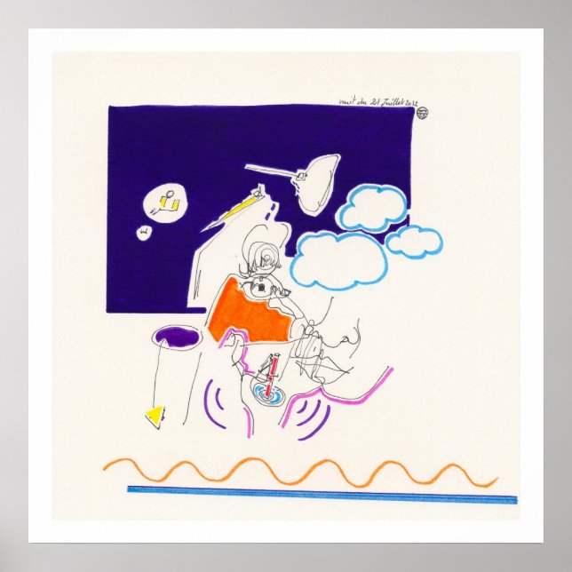 Night & Nap Drawings 11 by  PBaud Archival Poster (Front)