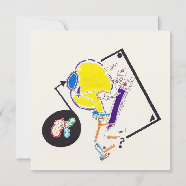 Night & Nap Drawings 15 Strange Square Invitation (Front)