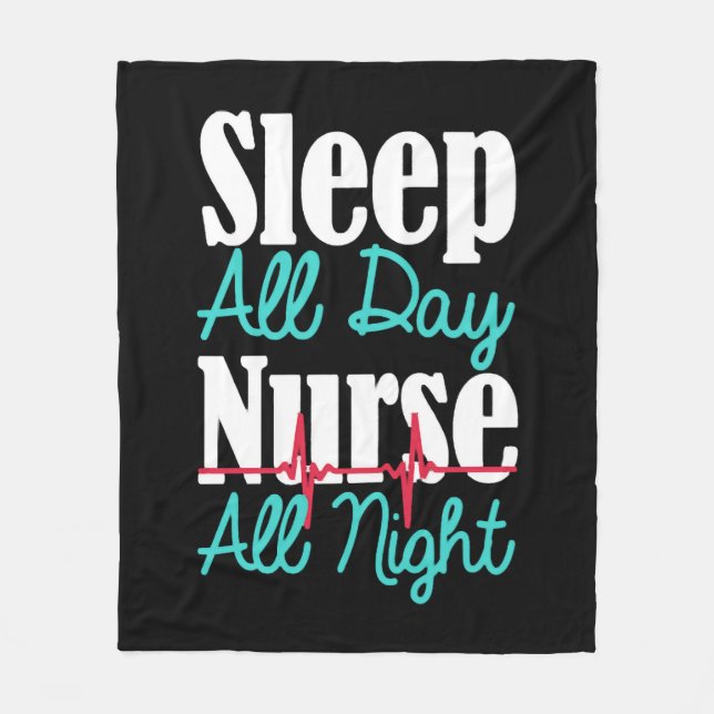 Night Nurse Shirt Fleece Blanket (Front)