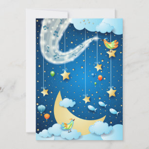 Night of music and big moon invitation