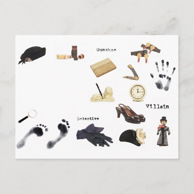 Night of Mystery Murder Detective Dinner Party Postcard (Front)