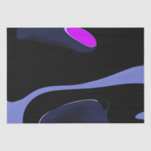 Night of the Comet: Abstract Blue, Purple & Black