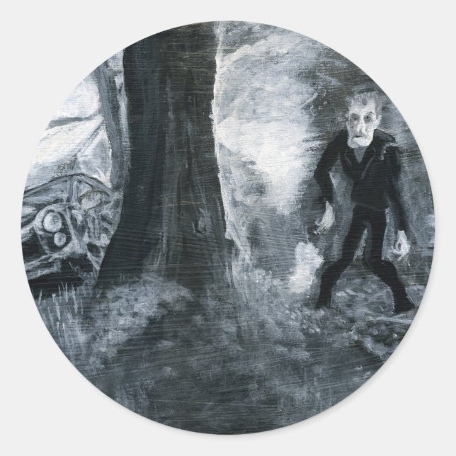 Night of the Living Dead: Zombie Classic Round Sticker (Front)