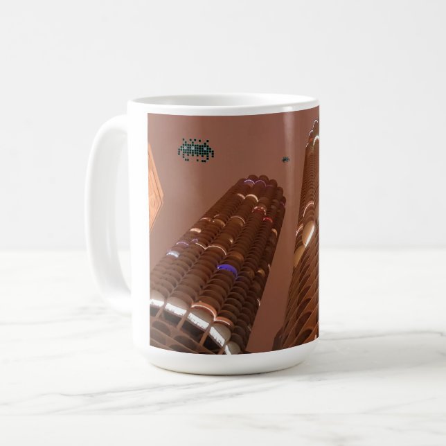 Night of the Marina City Invaders Coffee Mug (Front Left)