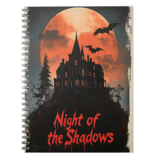 Night of the Shadows -  Retro Haunted House Design Notebook
