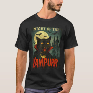 Night of The Vampurr - Cat Vampire T-Shirt