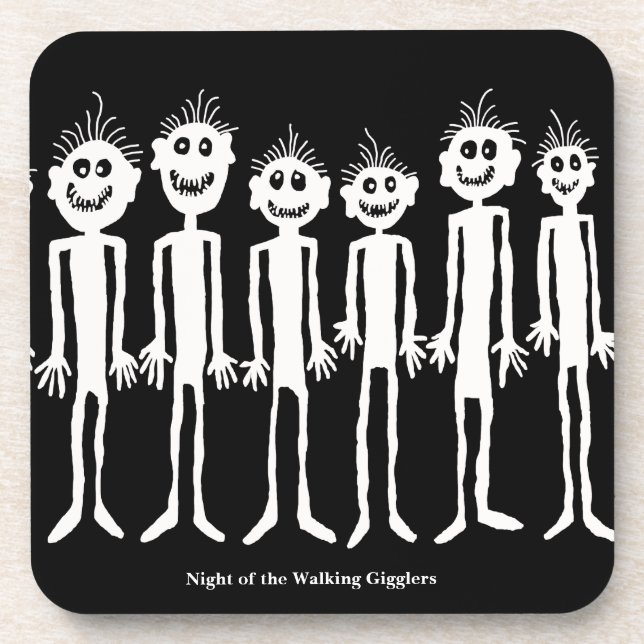 Night of the Walking Gigglers Petroglyph Coaster (Front)