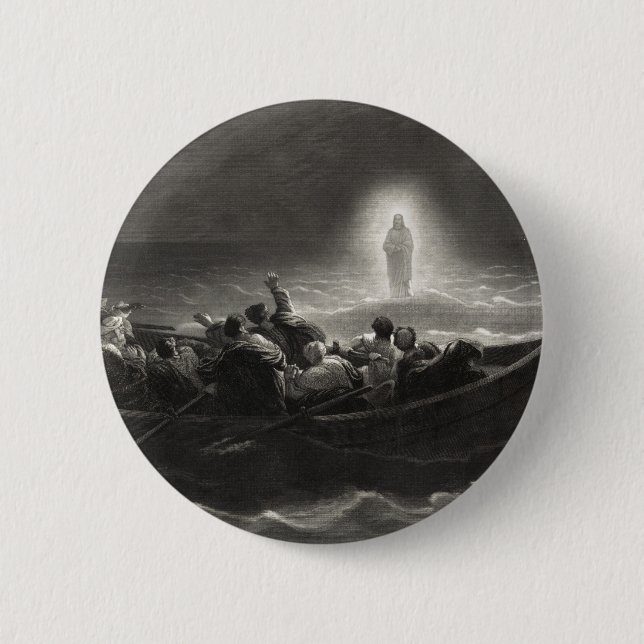 "Night on the Sea of Galilee" button (Front)