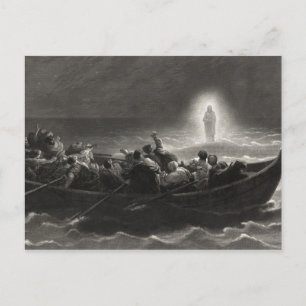 "Night on the Sea of Galilee" postcard