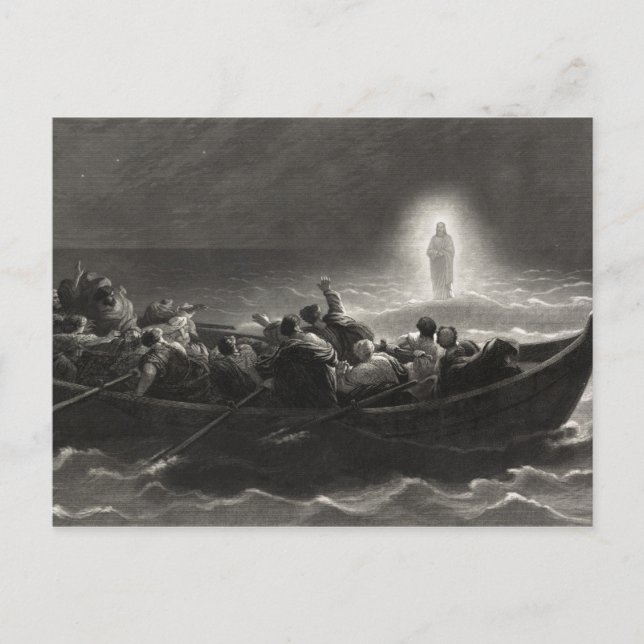 "Night on the Sea of Galilee" postcard (Front)