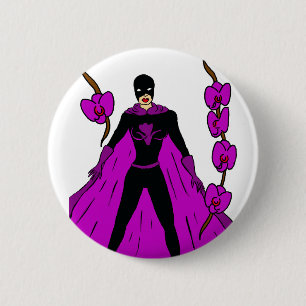 Night Orchid 6 Cm Round Badge