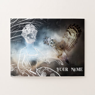 Night Owl and Lady Jigsaw Puzzle