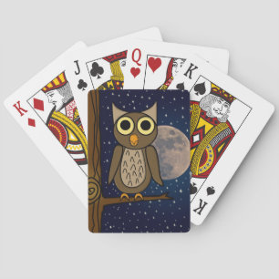 Night Owl Art Playing Cards
