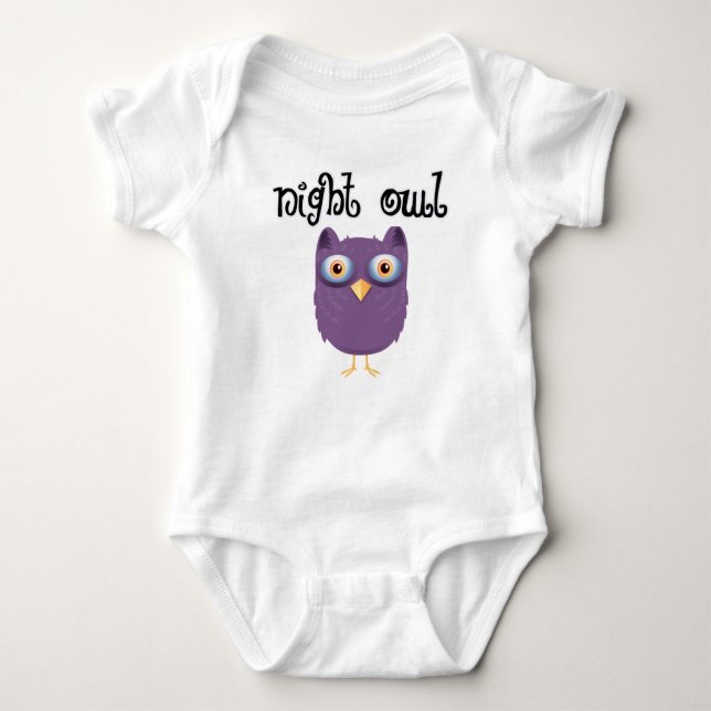 Night Owl Baby Bodysuit (Front)