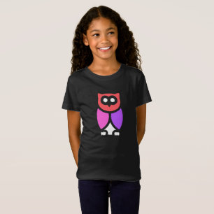 Night Owl, Beautiful Pink & Red, Abstract Pop Art T-Shirt