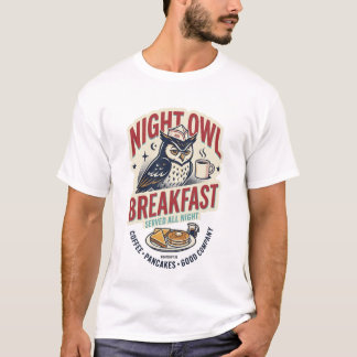 Night Owl Breakfast Retro Diner NIGHTSHIFT 90 T-Sh T-Shirt