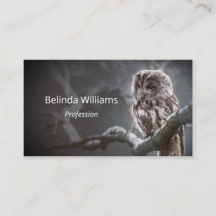 Night Owl Business Photo Elegant Card