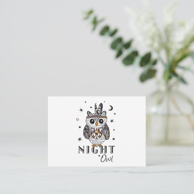 Night Owl Card (Standing Front)