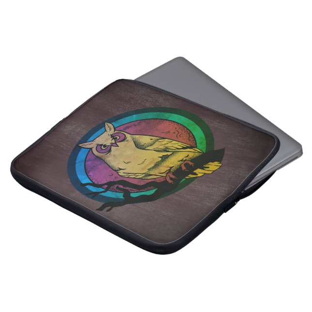 Night Owl Colour Spectrum Laptop Sleeve (Front Top)